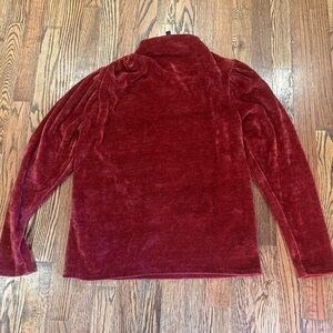Express Rich Red Textured Top